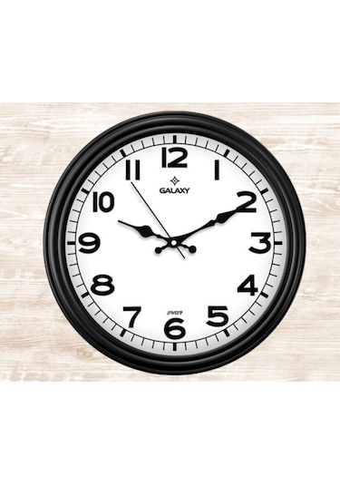 Modern 200-k Siyah Renk Duvar Saati 30 Cm Siyah