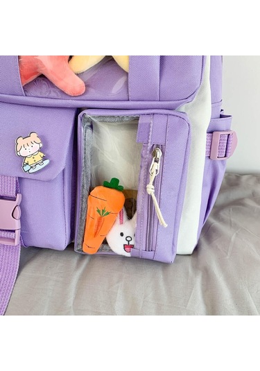 Aromee 4 Parça Genç Kız Sırt Çantası Ortaokul Öğrencileri - Mor
