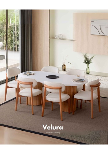 Vera Yemek Odası Takımı Yemek Masası + 4 Adet Sandalye Beyaz