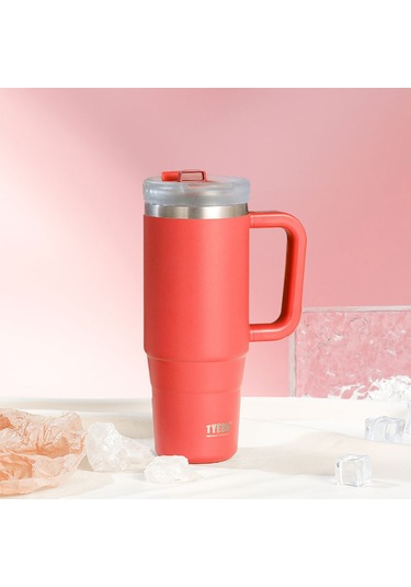 Tyeso Qq Termos Sızdırmaz Pipetli Çift Duvarlı Vakumlu 900ml TS-8866K