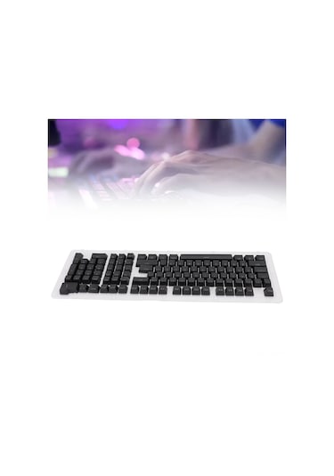 Xindoker 110 Tuşlu Brezilya Portekizcesi Mekanik Klavye Kapakları - Işık Geçirgen Abs Malzeme - 61/64/68/84/87/96/98/100/104/108 Tuşlu Klavyelere Uygun Siyah