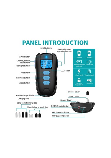 Homyl 4 Eğitim Modu Ile Ayarlanabilir Elektrik Çarpması Mavi
