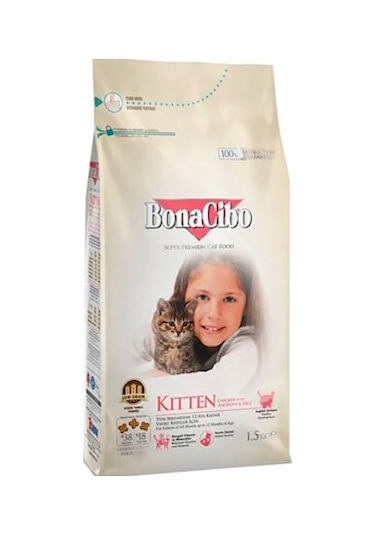BonaCibo Kitten Tavuklu Yavru Kedi Maması 2 x 1500 G