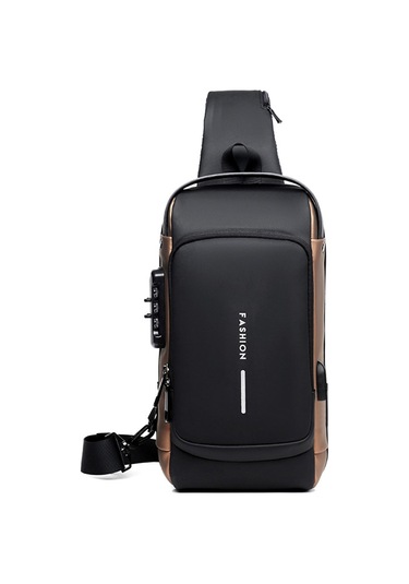 Maiyame "erkek Bisiklet Çantası - Usb Şarj Portlu, Kilitli Fermuarlı, Çok Amaçlı Sırt Çantası" Siyah - Kahverengi