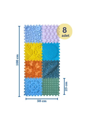8 Modüllü Dokunsal Bütünleme Göl Kıyısı Çok Renkli