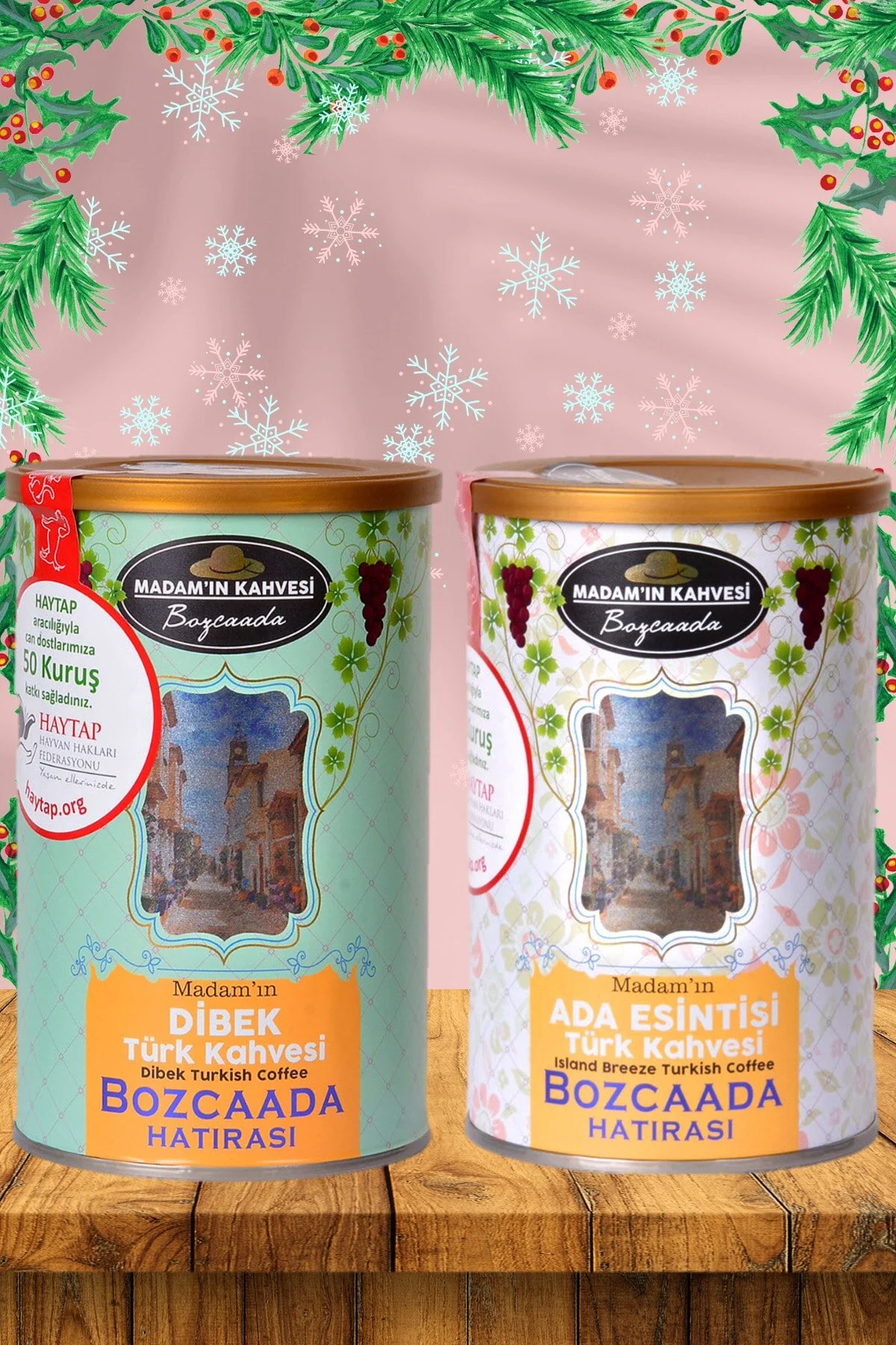 Ada Esintisi Dağ Çileği-portakal Türk Kahvesi Ve Dibek Türk Kahvesi -2'li Lezzet Paketi Türk Kahvesi