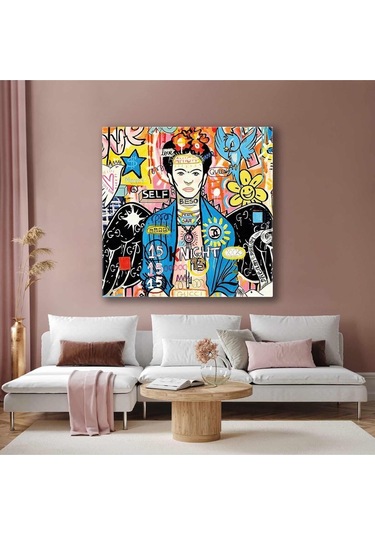 Efsane Ressam Sokak Sanatı Grafiti Kare Hd Baskı Kanvas Tablo