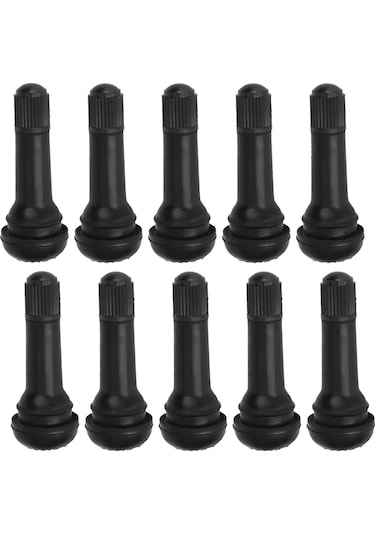 Reedark 10 Adet Tr414 Lastik Vana Ağızları - Kauçuk, Isı/düşük Sıcaklığa Dayanıklı, 11.5mm Jant Deliklerine Uygun, Vana Çekirdeği Yok