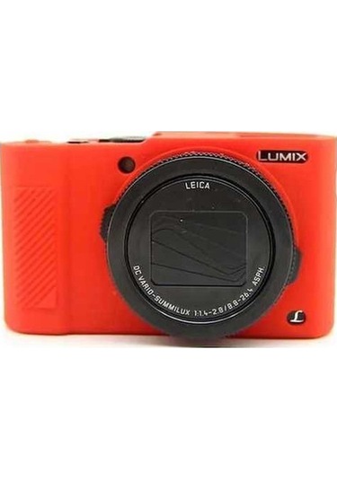 Pazly Panasonic Lx10 Yumuşak Silikon Kılıf - Çizilmeye Ve Düşmeye Dayanıklı Kırmızı Kapak