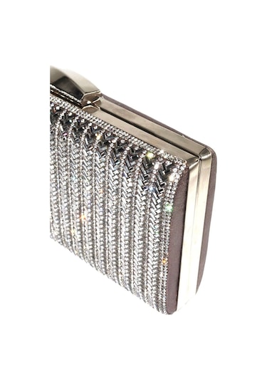 Cam Taşlı Platin Abiye Çanta. Platin Abiye Çanta. Kadın Taşlı Platin Abiye Çanta. Gece çantası