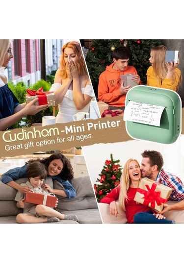 X6 Taşınabilir Mini El Etiket Yazıcısı Termal Baskı Bluetooth Etiket Makinesi Bej