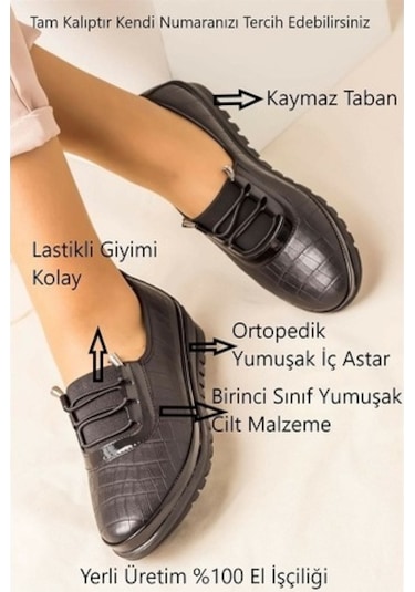 Aymood Günlük Ortapedik Rahat (554507496) Siyah