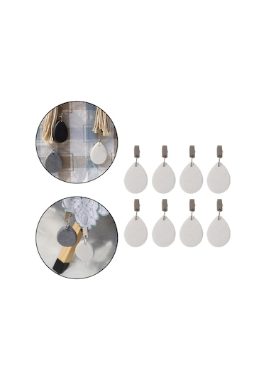 Homyl 8x Masa Örtüsü Ağırlıkları Yemek Masası Bahçe İç Beyaz 6 Cm