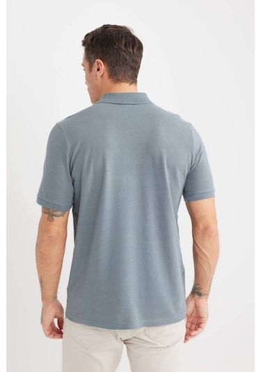 DeFacto %100 Pamuk Regular Fit Polo Yaka Kısa Kollu Basic Düz Pike Kumaş Tişört C1293AX25SPGR314 DeFacto %100 Pamuk Regular Fit Polo Yaka Kısa Kollu Basic Düz Pike Kumaş Tişört C1293AX25SPGR314