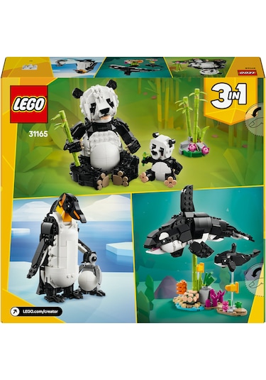 LEGO® Creator 3’ü 1 Arada Vahşi Hayvanlar: Panda Ailesi 31165 - 8 Yaş ve Üzeri Çocuklar için Yaratıcı Oyuncak Yapım Seti (626 Parça)