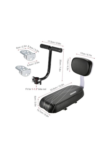 Novahub Çanlı Bisiklet Koltuk Ayak Takımı Sırt Minderli Çocuk Bisikleti Altın