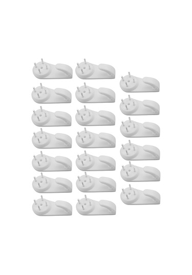 Suntek Plastik Sert Duvar Kancası Resim Çerçevesi Asma Kancası Ve Çivi Seti 20 Adet Çok Renkli