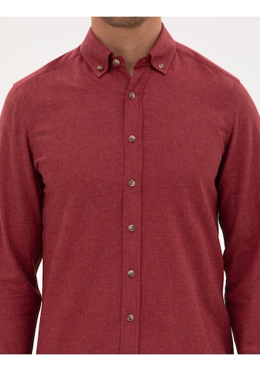 Pierre Cardin Erkek Bordo Gömlek Desenli 50316751-vr014 Bordo