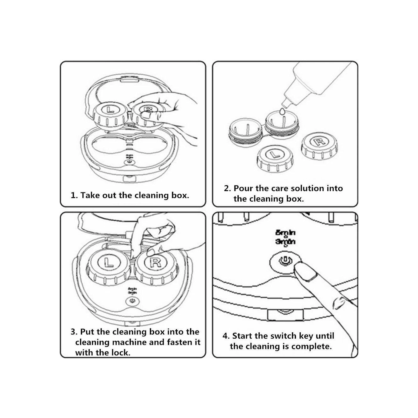 Hombey Yeşil Ultrasonik Gözlük Temizleyici - Yüksek Frekanslı Titreşim Teknolojisi İle Hızlı Ve Etkili Temizleme, Usb Şarjlı, Taşınabilir Abs+pp Malzeme