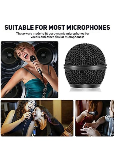 Kablosuz Mikrofon Izgarası Mikrofon Aksesuarları Sm58, Sm58s, Sm58lc Ve Daha Fazlası İçin Metal Mikrofon Izgarası