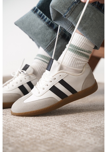 Garantili Agnus Günlük Ortopedik Kadın Sneaker Spor Ayakkabı Beyaz