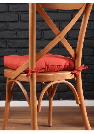 Altınpamuk Altınpamuk 4'Lü Lüx Pofidik Kiremit Sandalye Minderi Özel Dikişli