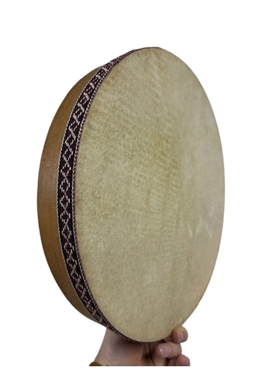 Bendir Hayvan Derili 38 Cm Kaliteli Keçi Derisi