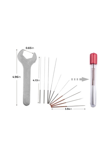 Yuntech01 3d Yazıcı Bakım Seti: Mk10 Bakır Nozzle 0.2-1.0mm , Paslanmaz Çelik İğneler Ve 21mm Anahtar - Taşınabilir Depolama Kutusu İçerir