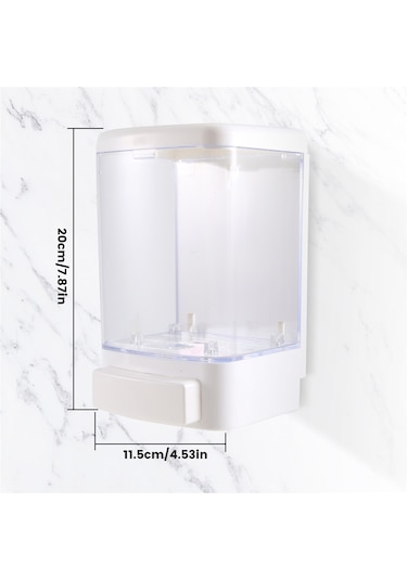 Xurunkeji 33,8 Oz/1000 Ml Duvara Monte Sabunluk Banyo Ticari Sabunluk Mutfak Restoran İçin Beyaz