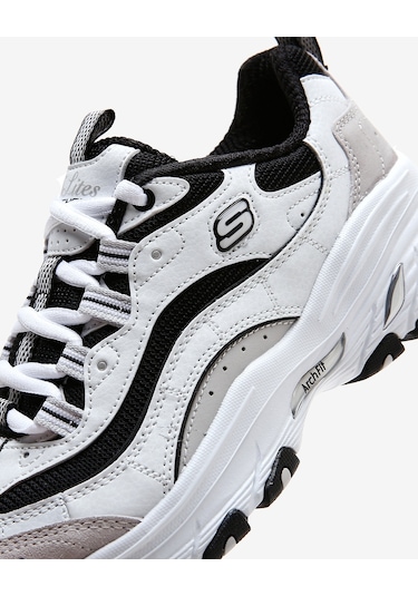 Skechers Arch Fit D'Lites Kadın Sneakers - Beyaz 149805 WBK Beyaz