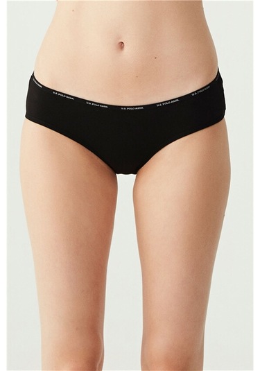 U.s Polo Assn. 67002 Kadın 5 Li Yüksek Bel Slip-siyah&ten&beyaz&ten&beyaz mix color
