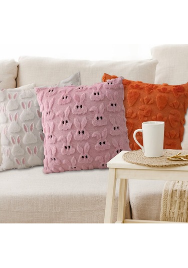 İşlemeli Paskalya Elemanları, Oturma Odası Ve Yatak Odası İçin Yeni Yastıklar, Paskalya Dekorasyonu, Tek Taraflı Baskı, Çekirdeksiz Yastık Kılıfı, 17,7 17,7 İnç, 1 Adet Diğer