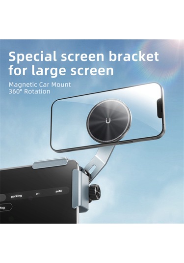 Su7y Tesla Araba Ekran Manyetik Telefon Tutucu Büyük Ekran Araç Montaj Navigasyon Standı Siyah