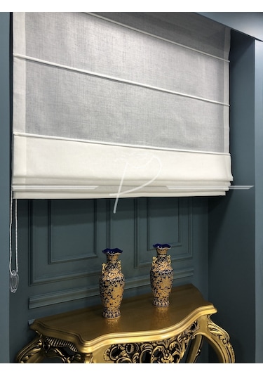 Katlamalı Keten Tül Perde 1. Kalite Foldet Keten Kumaş Mekanizmalı Tül