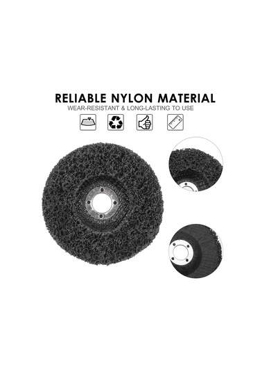 Singree Nilon 5'li Zımpara Diski 100mm 4 İnç - Açısal Zımpara İle Kullanım - Pas/kalıntı/saçak Kaldırıcı - Metal/ağaç/fiberglas İçin