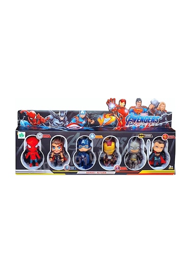 Süper Kahramanlar Mini 6'lı Figür Oyuncak Avengers Karakterleri