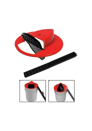 Createtech Homyl Plastik Fare Kapanı Kova Kapağı Sıçan Tuzağı Kırmızı Renk