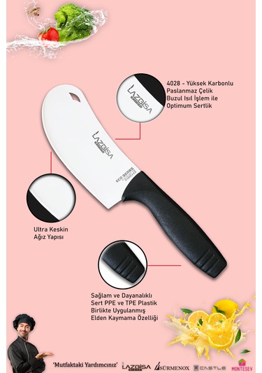 Eco Serisi Mutfak Bıçak Seti Et Sebze Börek 3 Lü Set Mft-1488