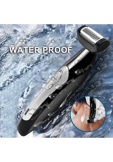 Yunboo Erkek Vücut Tıraş Makinesi - Islak/kuru Kullanım, Katlanabilir, 500mah Pil, Şarjlı, Yıkanabilir Siyah Siyah