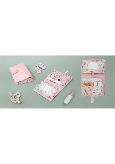 Baby Alt Bakım Çantası - Bebek Alt Bakım Çantası 26 22 18 Cm Pembe