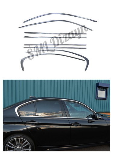 Bmw F30 Krom Cam Çıtası Nikelaj Tamtur F30 Cam Çerçevesi