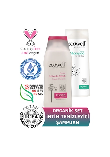 Ecowell Organik İntim Temizleyici 200 ML + Şampuan 300 ML