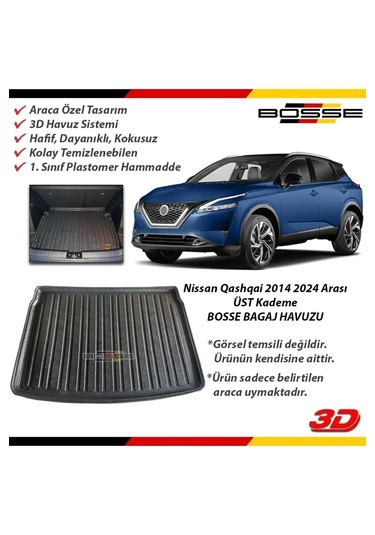Nissan Qashqai Bagaj Havuzu Tekna Üst Kademe 2014 2024
