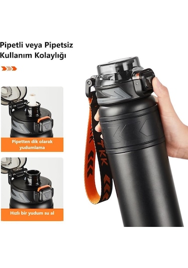 Tkk Çelik Termos Matara 500 Ml Siyah