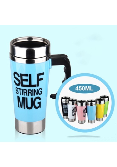 Springsun 500ml Otomatik Karıştırmalı Paslanmaz Çelik Termos, Kahve Ve İçecekler İçin Diğer