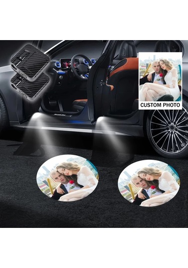 Motion003 Özel Tasarim Karbon Fiber 4 Adet Led Hos Geldiniz Isiklari Araba Suv Kapida Aydinlanan