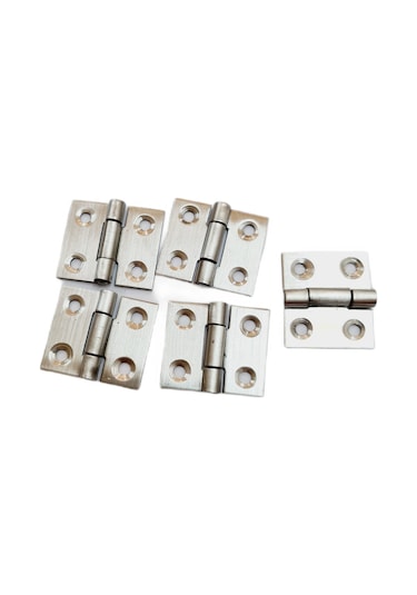 Paslanmaz Çelik 4 Cm Dar Yaprak Menteşe 40x36x1 Mm Dayanıklı Mini Menteşe 5 Li Set