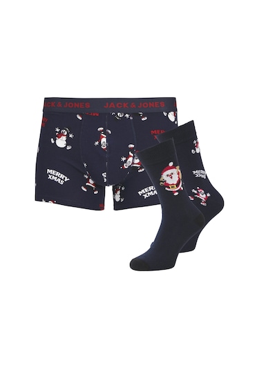 Jack&jones Lacivert-lacivert Erkek Boxer Çorap Seti 12246132 Lacivert