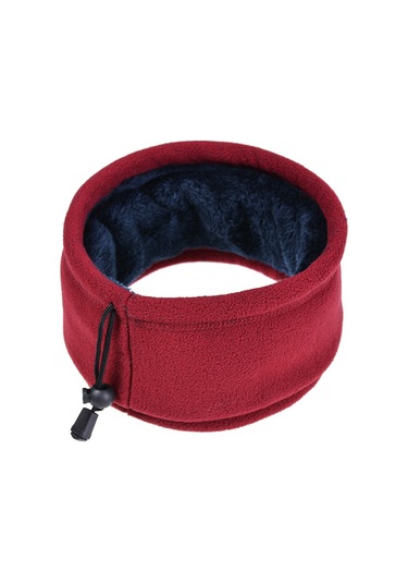 Wezone "çift Katmanlı Polar Boyunluk - Kış Sporları İçin Isıtıcı Atkı" Burgonya
