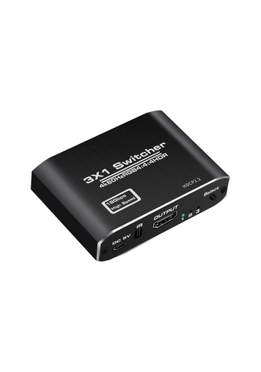 Gplus 4K321M 3 Port Hdmı 2.0 4K 60Hz Hdr 10 Hdcp 2.2 Metal Switch